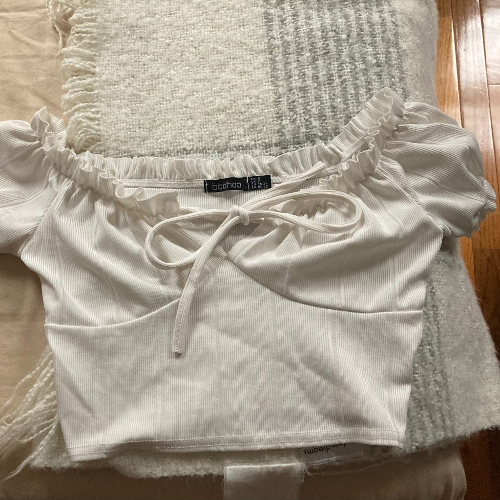 Boohoo White Crop Top